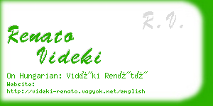 renato videki business card